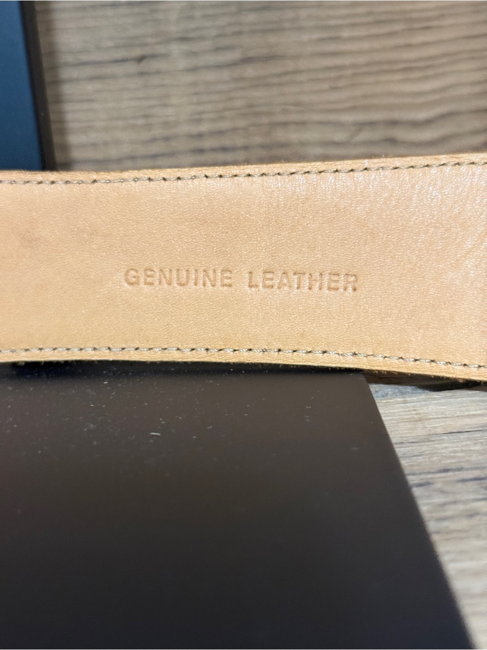 Banana Republic Wide Tan Leather Belt with Round Buckle - Picture 5 of 5